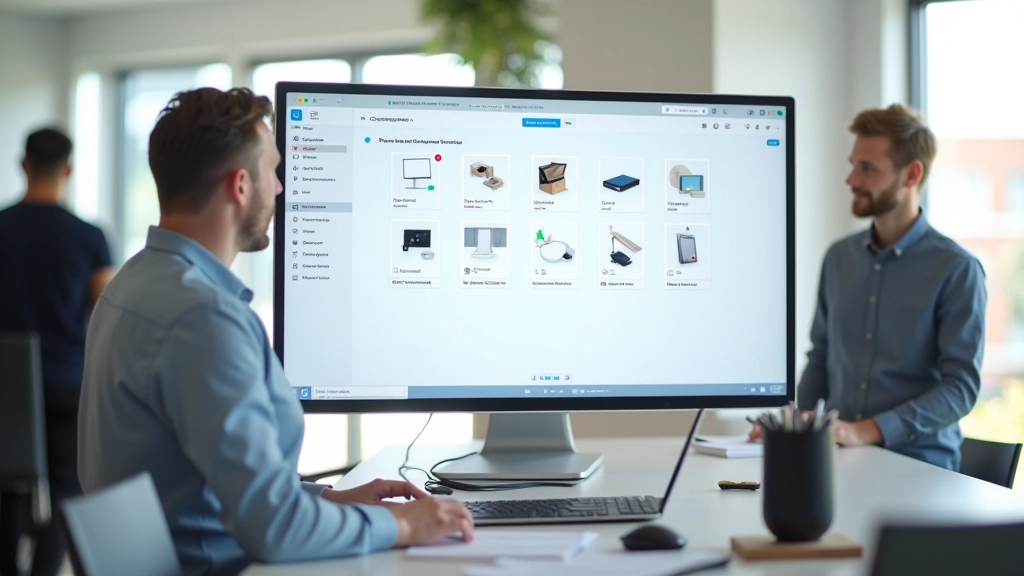 Figma workspace showing organized component panel with buttons, inputs, and cards neatly grouped in folders